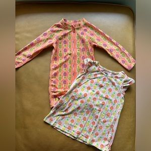 Tea Collection Pineapple Rashguard Swimsuit and Dress